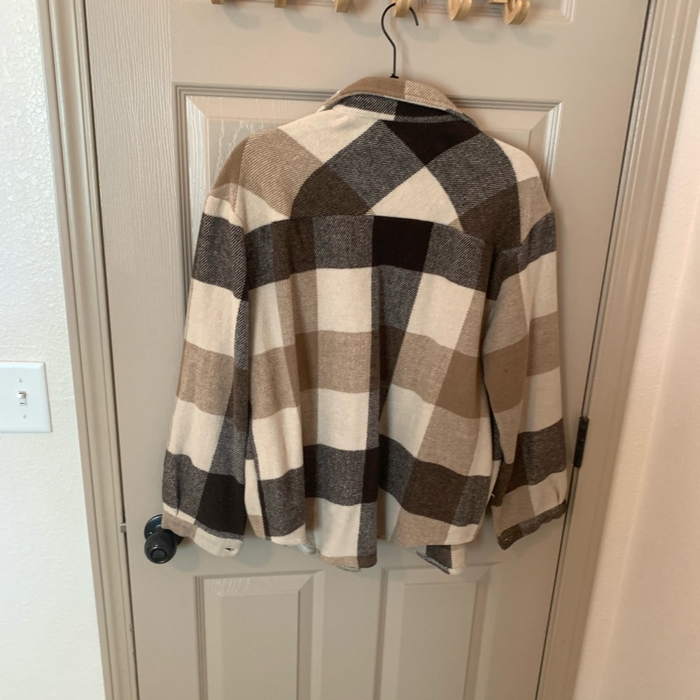 Brown Plaid Shacket - image 4